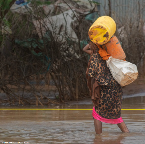 På flugt fra oversvømmelser