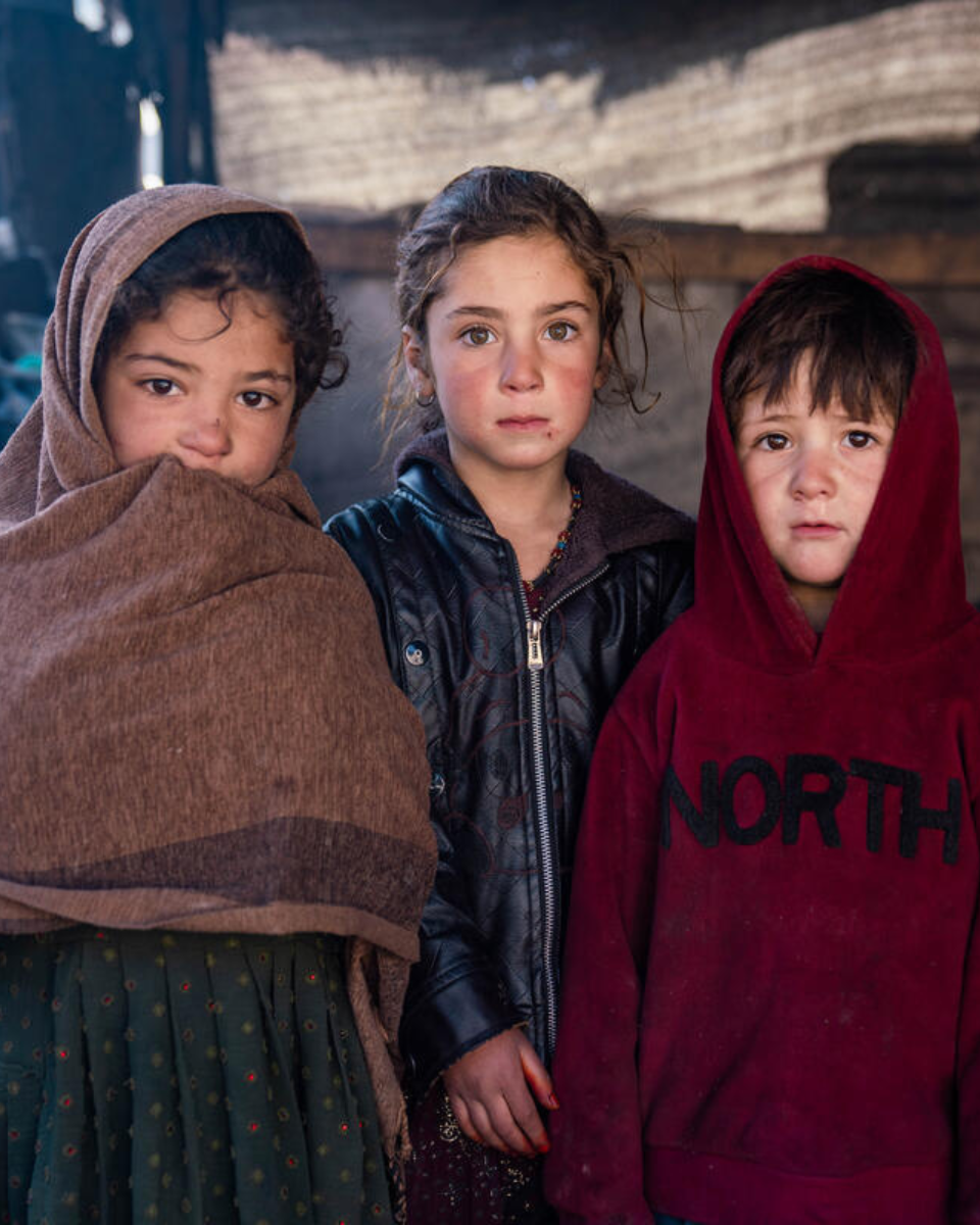 Children Afghanistan Vinteren rammer mennesker tvunget på flugt hårdest.